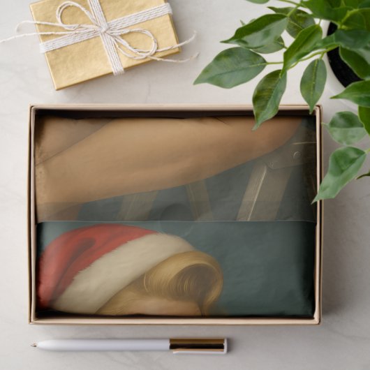 Papier Mousseline Retro Christmas Ornament Pin-Up Decoupage (Cadeau)