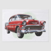 Papier Mousseline Retro Classic Car Decoupage (Recto)