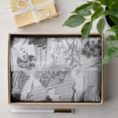 Papier Mousseline Rétro collage d'illustration de mode (Cadeau)