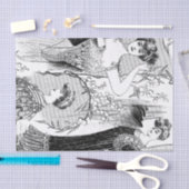 Papier Mousseline Rétro collage d'illustration de mode (Artisanat)