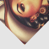 Papier Mousseline Retro Cowgirl (Détail)