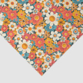 Papier Mousseline Retro Daisy Floral Tissue Paper (Détail)