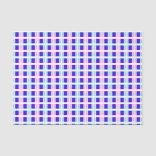 Papier Mousseline rétro électrique rayé bleu & violet
