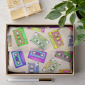 Papier Mousseline Rétro enregistreurs à cassettes modelés des années (Cadeau)