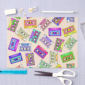 Papier Mousseline Rétro enregistreurs à cassettes modelés des années (Artisanat)