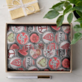 Papier Mousseline Retro Floral Heart Valentine's Day Bouteille Casqu (Cadeau)