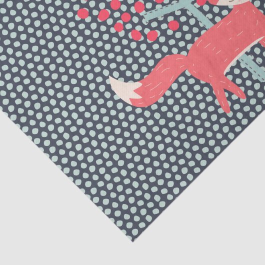 Papier Mousseline Rétro Fox (Détail)