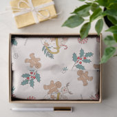 Papier Mousseline Retro Gingerbread Cookies et Thé Noël (Cadeau)