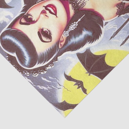 Papier Mousseline Retro Goth Vampire Pin-up (Détail)