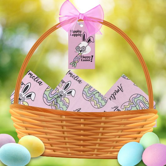 Papier Mousseline Retro Groovy Easter Personalized Tissue Paper