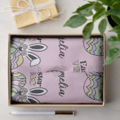 Papier Mousseline Retro Groovy Easter Personalized Tissue Paper (Cadeau)