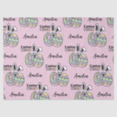 Papier Mousseline Retro Groovy Easter Personalized Tissue Paper (Recto)