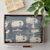 Papier Mousseline Retro Grunge Ghosts Halloween Motif (Cadeau)