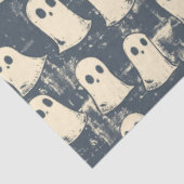 Papier Mousseline Retro Grunge Ghosts Halloween Motif (Détail)