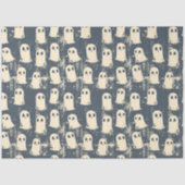 Papier Mousseline Retro Grunge Ghosts Halloween Motif (Recto)