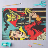 Papier Mousseline Retro Horror Vampire Comics (Artisanat)