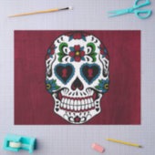 Papier Mousseline Rétro jour du crâne mort de sucre (Artisanat)