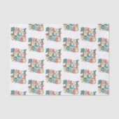 Papier Mousseline Retro Joyeux Noël Holly Jolly Vibes (Recto)