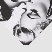 Papier Mousseline Retro Kissing Pin-ups (Détail)