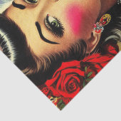 Papier Mousseline Rétro Kitsch Pinup (Détail)