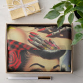 Papier Mousseline Rétro Kitsch Pinup (Cadeau)