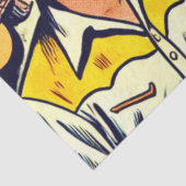 Papier Mousseline Retro Love Couple Comic (Détail)