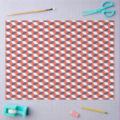 Papier Mousseline Retro Marine Bleu Cube Rouge Moderne Motif géométr (Artisanat)
