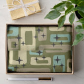 Papier Mousseline Retro Mid-Century Moderne Abstrait (Cadeau)