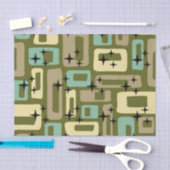 Papier Mousseline Retro Mid-Century Moderne Abstrait (Artisanat)