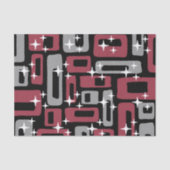 Papier Mousseline Retro Mid-Century Moderne Abstrait (Recto)