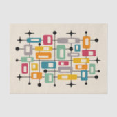 Papier Mousseline Retro Mid-Century Moderne Abstrait (Recto)