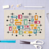 Papier Mousseline Retro Mid-Century Moderne Abstrait (Artisanat)