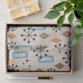 Papier Mousseline Retro Mid-Century moderne Atomique Abstrait Motif (Cadeau)