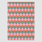 Papier Mousseline Retro Mid Mod Atomic Pattern Pink Green Christmas (Recto)