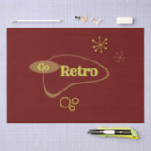 Papier Mousseline Retro MidCentury Motif papier d'enveloppement mode (Artisanat)