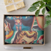 Papier Mousseline Retro mignonne Summer Girl (Cadeau)