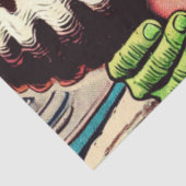 Papier Mousseline Retro Monster Love Comics (Détail)