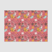 Papier Mousseline Rétro motif floral 7 (Recto)