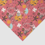 Papier Mousseline Rétro motif floral 7 (Détail)