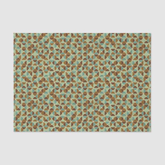 Papier Mousseline Rétro motif géométrique (Recto)