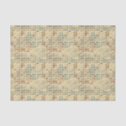 Papier Mousseline Rétro motif géométrique 2 (Recto)