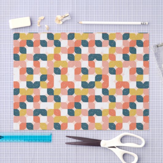 Papier Mousseline Rétro motif géométrique de Bauhaus (Artisanat)