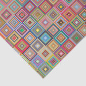 Papier Mousseline Rétro motif géométrique de tuile (Détail)