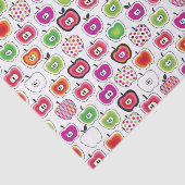 Papier Mousseline Rétro motif mignon de pomme (Détail)