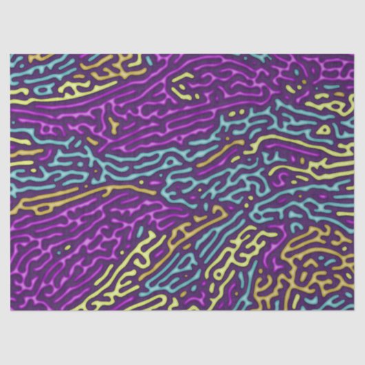 Papier Mousseline Retro Neon Maze Motif - Arcade esthétique (Recto)