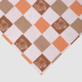 Papier Mousseline Retro orange and brown Turkey Checkered (Détail)