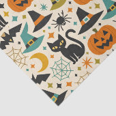 Papier Mousseline Retro Orange Teal Mid-Century Halloween (Détail)