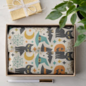 Papier Mousseline Retro Orange Teal Mid-Century Halloween (Cadeau)