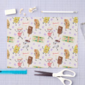 Papier Mousseline Retro Parading Snacks Allons tous à une fête (Artisanat)