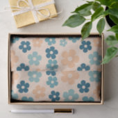 Papier Mousseline Retro Peach Green Boho Flower Joyeux anniversaire (Cadeau)